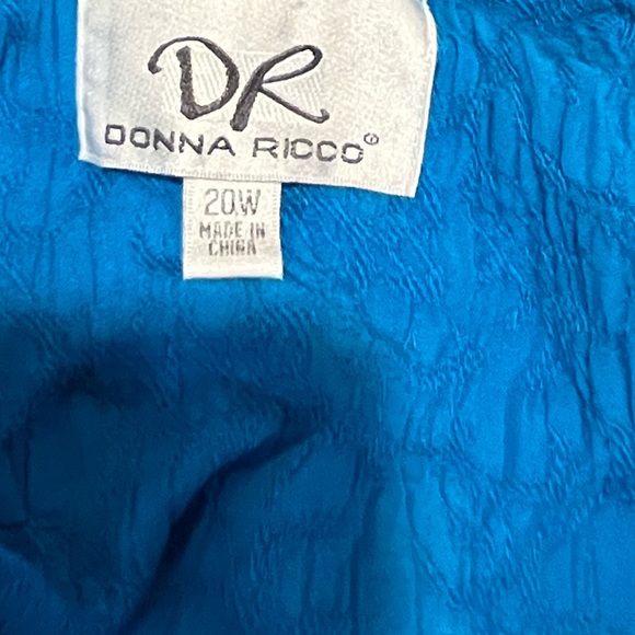 DONNA RICCO - Blue Sleeveless Dress Size 20W - Picture 2 of 11